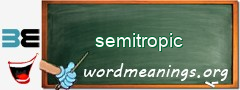 WordMeaning blackboard for semitropic